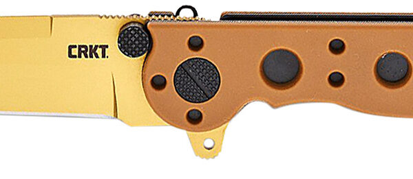 CRKT M16-01DZ M16-10DZ EDC 3.03″ Folding Plain Desert Tan D2 Steel Blade, Desert Tan GRN Handle