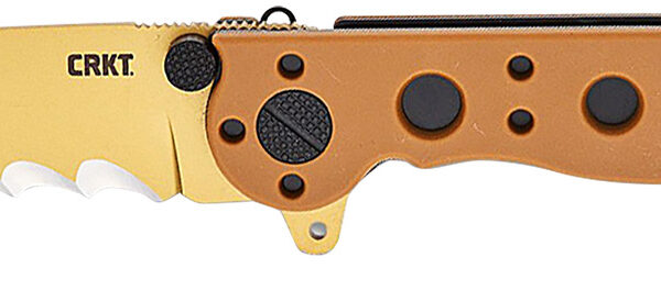 CRKT M16-10DZ M16-10DZ EDC 3.03″ Folding Part Serrated Desert Tan D2 Steel Blade, Desert Tan GRN Handle