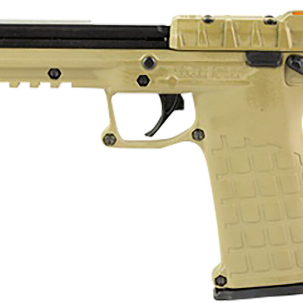 Kel-Tec PMR30TAN10 PMR30  22 WMR 10+1 4.30″ Black Fluted Steel Barrel, Black/Tan Serrated Slide, Tan Polymer Frame w/Picatinny Rail, Tan Textured Polymer Grip