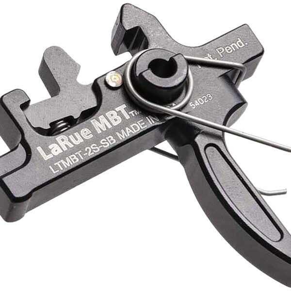 Larue Tactical LTMBT2SSB MBT-2S  Black Two-Stage Straight Fits AR10/AR15