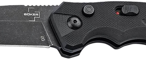 Boker 01BO797 Intention II  3.07″ Folding Tanto Plain D2 Steel Blade Black G10 Handle