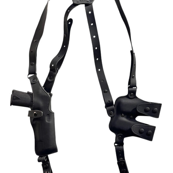 1791 Gunleather NSS2.4SBLVR  Optic Ready Shoulder Vertical Black Fits Sig P320 Right Hand