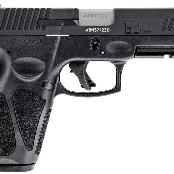 Taurus 1-G3BSR9041 G3 Full Size Frame 9mm Luger 17+1 4″ Matte Stainless Steel Barrel, Matte Black Serrated Alloy Steel Slide, Black Polymer Frame w/Picatinny Rail, Textured Grip