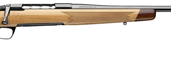 Browning 036080224 X-Bolt 2 Medallion 270 Win 4+1 22″ Blue Polished Threaded Barrel & Drilled & Tapped Carbon Steel Receiver, Fixed Gloss AAAA Maple Wood Stock, Radial Muzzle Brake