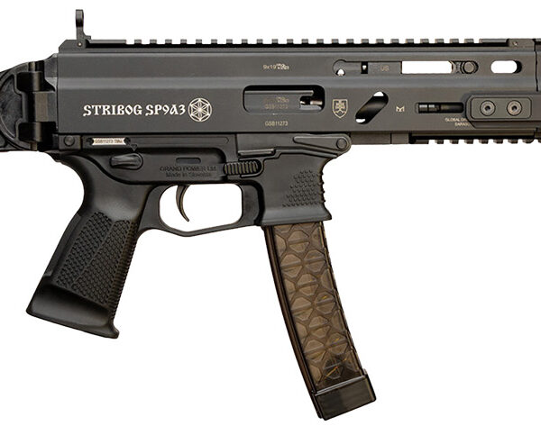 Grand Power 810091157978 Stribog SP9A3 9mm Luger 30+1 16″ Black Picatinny Rail, Black Polymer Grip