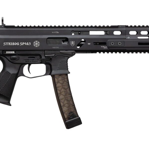 Grand Power 810091158005 Stribog SP9A3 9mm Luger 30+1 16″ Black Barrel, Picatinny Rail Receiver & Grip