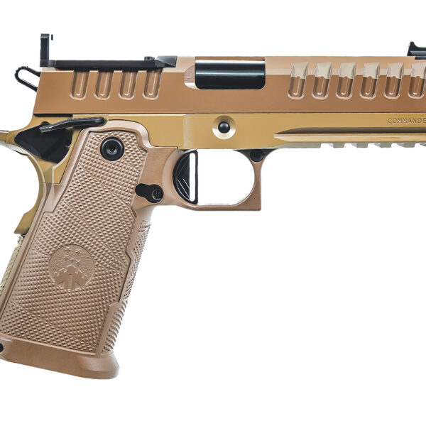 Watchtower Firearms APACHE9MMCMNDRFDE Apache Commander Frame 9mm Luger 15+1 4.25″ Threaded Barrel Steel Slide Flat Dark Earth PVD
