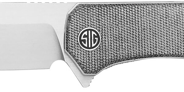 Sig Sauer Knives XI6SB Xiphos  3.40″ Folding Modified Tanto Plain Satin Nitro-V Blade, 4.20″ Salt & Pepper Micarta Handle