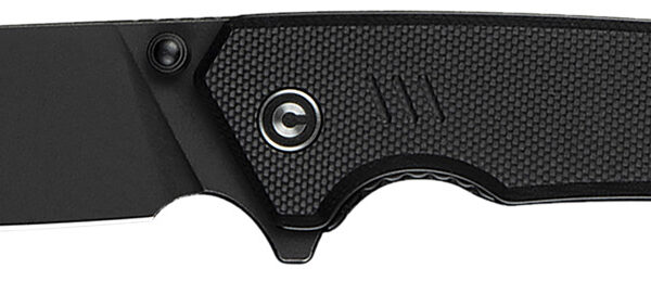 Civivi Knives C24012-1 Merit 3.28″ Folding Drop Point Plain Black Stonewashed 14C28N Steel Blade, Black Textured G10 Handle