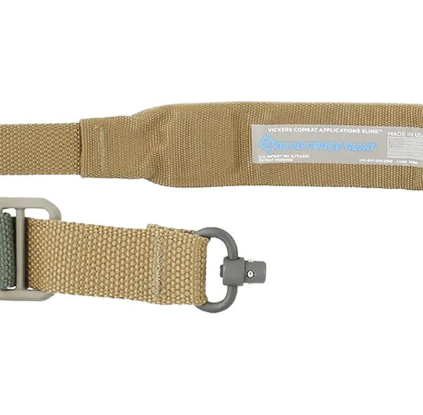 Blue Force Gear VCASPB200AACB Vickers Push Button Sling Coyote Brown Cordura Padded