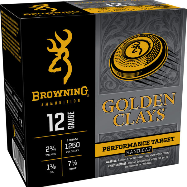 Browning Ammo BGC12HA7 Golden Clays  12Gauge 2.75″ 1 1/8oz 7.5Shot 25 Per Box/10 Case