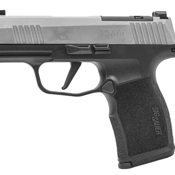 Sig Sauer 365X9SXR3P P365X Micro-Compact Frame 9mm Luger 12+1 3.10″ Steel Barrel, Stainless Steel Optic Ready/Serrated Slide, Black Stainless Steel Frame w/Accessory Rail, Polymer Grip