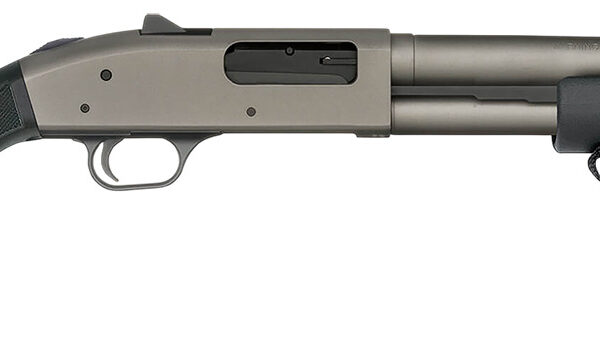 Mossberg 50798 590A1 NFA Pro 12 Gauge 5+1 14″ Tungsten Gray Cerakote Barrel & Steel Drilled & Tapped Receiver, Fixed Black Synthetic Stock