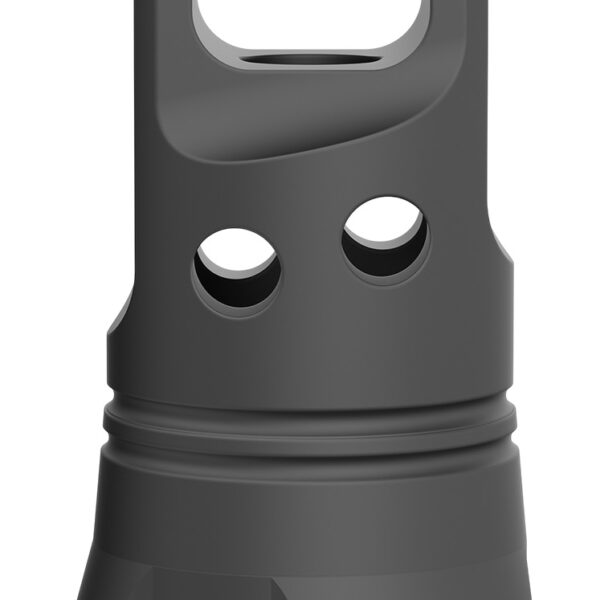 Breek Arms BRK4330 Echo Single Port Muzzle Brake Black Nitride Steel 1/2″x28 Threads 223 Cal/5.56mm Compatible w/ Breek-LOK 3QD