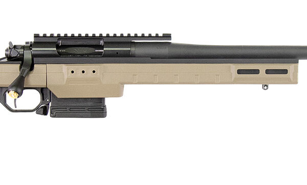 Larue Tactical LTKRGSIETE65CM23FDE 6.5 Creedmoor 23″ Threaded Barrel, Picatinny Rail Receiver, Larue KRG Bravo Gray Polymer Chassis