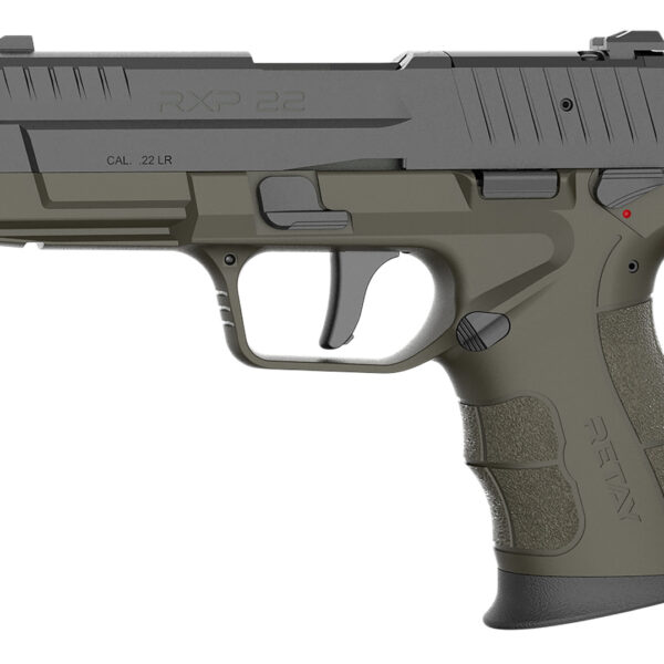 Retay USA RXP22ODBLKS10TH RXP 22 LR 10+1 4″ Threaded Barrel, Black Cerakote Optic Ready/Serrated Slide, OD Green Cerakote Polymer Frame w/Accessory Rail, RMR/RMSc Footprint