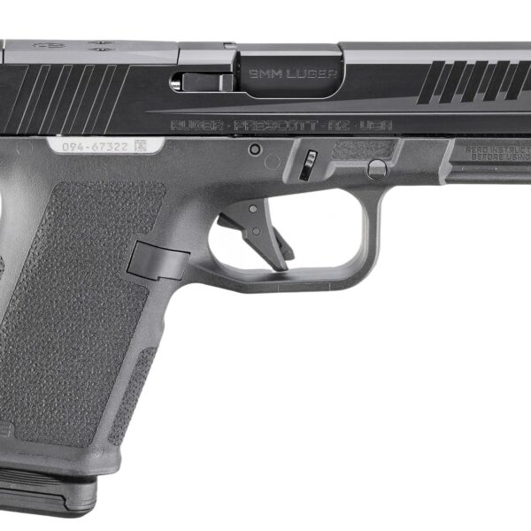 Ruger 19415 RXM  9mm Luger 15+1 4″ Black FNC Nitride Alloy Steel Barrel & Optic Ready/Serrated Slide, Black Polymer Frame w/Accessory Rail, Textured Grip