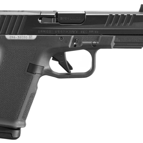 Ruger 19446 RXM 9mm Luger 15+1 4.50″ Black FNC Nitride Threaded Barrel & Optic Ready/Serrated Slide, Black Polymer Frame w/Accessory Rail, Textured Grip, RMSc/RMR/DeltaPoint Pro Footprint