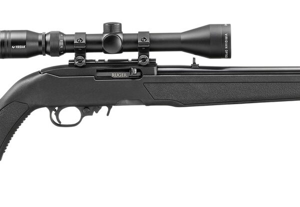 Ruger  10/22 w/Optic 22 LR 10+1 18.50″ Satin Stainless Steel Barrel & Drilled & Tapped Receiver, Black Fixed w/M-LOK Polymer Stock, Viridian EON 3-9x40mm Scope