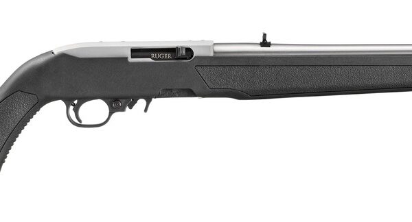 Ruger  10/22  22 LR 10+1 18.50″ Satin Stainless Steel Barrel & Drilled & Tapped Receiver, Black Fixed w/M-LOK Polymer Stock