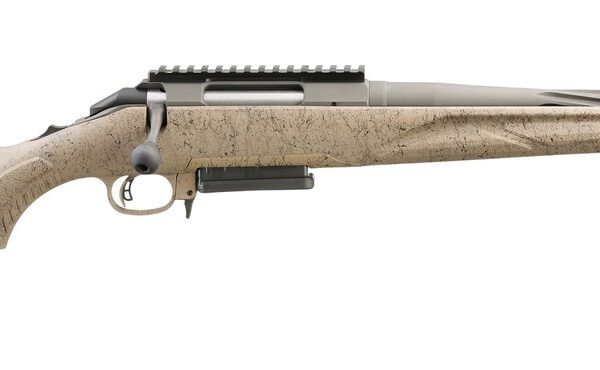 Ruger 46997 American II Ranch 243 Win 3+1 16.10″ Cobalt Cerakote Spiral Threaded Barrel & Alloy Steel Receiver w/Picatinny Rail, Flat Dark Earth Splatter Fixed Synthetic Stock