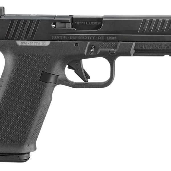 Ruger 19444 RXM  9mm Luger 17+1 4.50″ Black FNC Nitride Alloy Steel Barrel & Optic Ready/Serrated Slide, Black Polymer Frame w/Accessory Rail, Textured Grip, RMR/RMSc/DeltaPoint Pro Footprint
