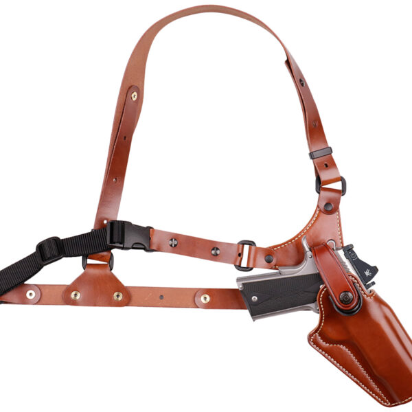 Galco GA186 Great Alaskan  Size Fits Chest Up To 54″ Tan Leather Shoulder/Torso Strap Fits Ruger Alaskan Fits S&W N Frame Right Hand