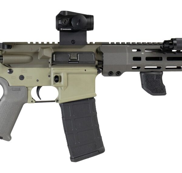 Shark Coast Tactical SCCSNKYSD300002 Sneeky Pete Deluxe 300 Blackout 30+1 7.50″ Threaded Barrel, Aluminum Receiver w/Picatinny Rail, M-LOK Handguard, SB Tactical SBA3 Brace, Vortex Crossfire Red Dot,