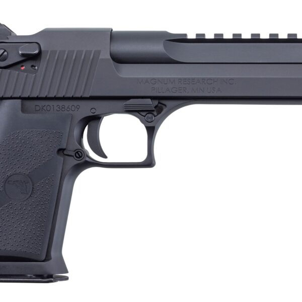 Magnum Research DE50THR Desert Eagle Mark XIX 50 AE 8+1 6″ Black Oxide Threaded Barrel, Serrated Slide & Carbon Steel Frame w/Beavertail