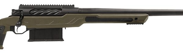 Cadex Inc CDXBMGQUA5029HI20I1J5N BMG Quake  50 BMG 3+1 29″ Black DLC Match Grade Threaded Barrel, Black DLC Receiver w/Picatinny Rail, Adj Cheek Piece & LOP OD Green Polymer Stock