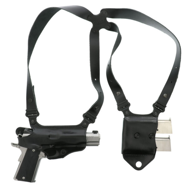 Galco MCII212B Miami Classic II Shoulder System Size Fits Chest Up To 56″ Black Leather Harness Fits 1911 Fits 3.50″ Barrel Right Hand