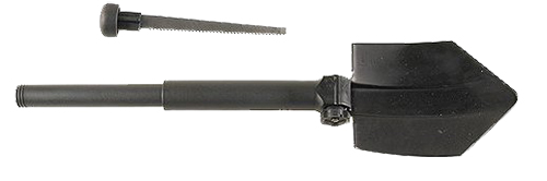 Glock ET17070 Entrenching Tool  Three Position Adjustment For Multiple Users, Surface Treated Black Polymer/Saw Inside Handle, Includes Nylon Storage Pouch