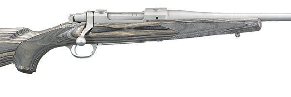 Ruger 17108 Hawkeye Compact Compact 243 Win 4+1 16.50″ Matte Stainless Steel Barrel, Integral Scope Mounts Stainless Steel Receiver, Black Fixed Laminate Stock