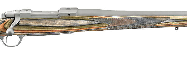Ruger 17123 Hawkeye Predator Full Size 204 Ruger 5+1 24″ Matte Stainless Steel Barrel, Integral Scope Mounts Stainless Steel Receiver, Green Mountain Fixed Laminate Stock