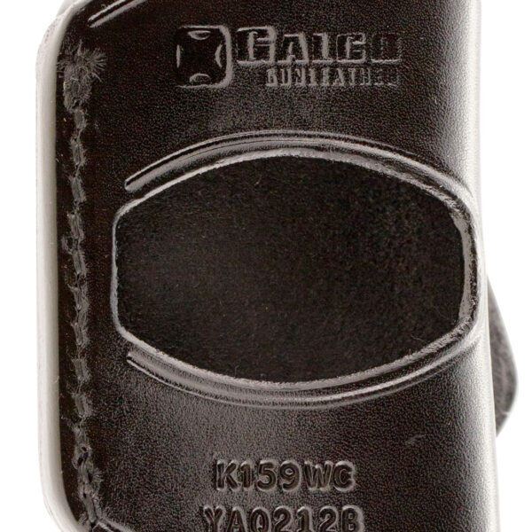Galco YAQ212B Yaqui  OWB Black Leather Belt Slide Fits 1911 Fits 3-5″ Barrel Right Hand