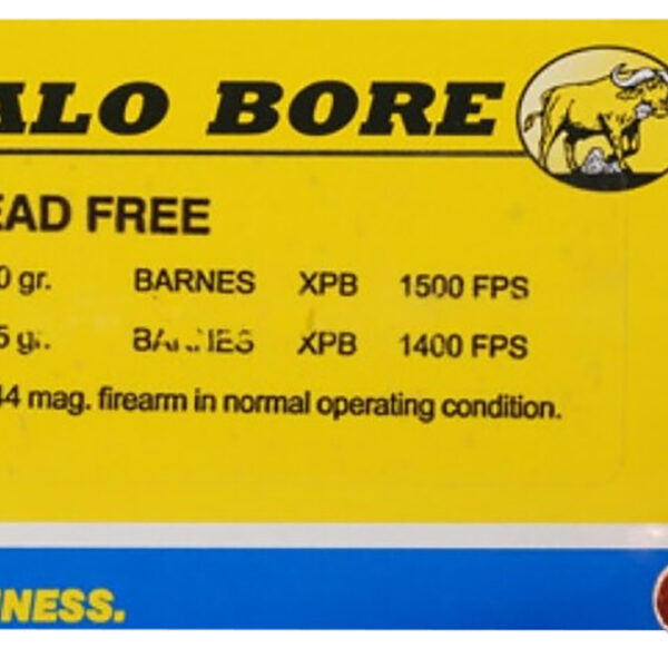 Buffalo Bore Ammunition 4L20 Buffalo-Barnes Strictly Business 44Rem Mag 225gr Barnes VOR-TX XPB Lead Free 20 Per Box/12 Case