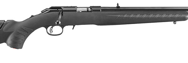 Ruger 8323 American Rimfire Compact 22 WMR 9+1 18″ Satin Blued Steel Barrel & Alloy Steel Receiver w/Integral Scope Mount, Black Fixed Synthetic Stock, Right Hand