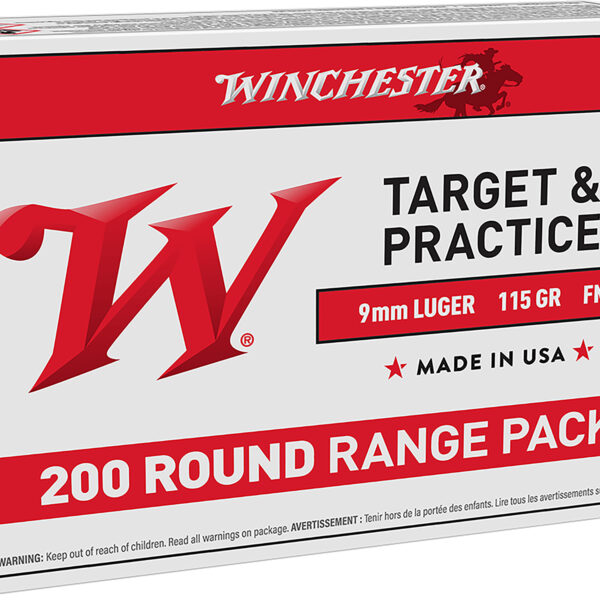 Winchester Ammo USA9W USA  9mmLuger 115gr Full Metal Jacket 200 Per Box/5 Case