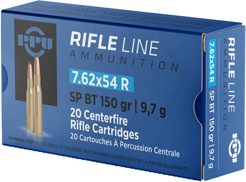 PPU 7.62X54R 150GR JSP – 20RD 10BX/CS