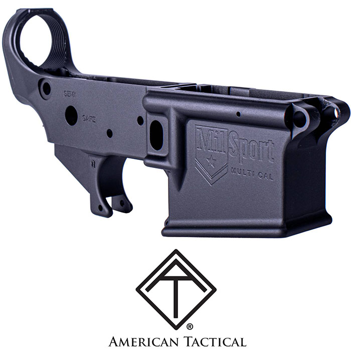 AR-15 Milsport Aluminum Stripped Multi-Cal Lower Receiver Black