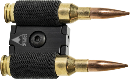 GROVTEC R2S2 M-LOK AMMO HOLDER – 2 ROUND BLACK