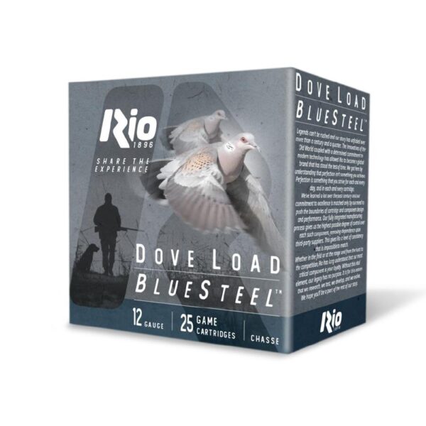 Rio Bluesteel Dove Load Shotshells 12 ga 2.75″ 7/8oz #7 1350 fps 25/ct