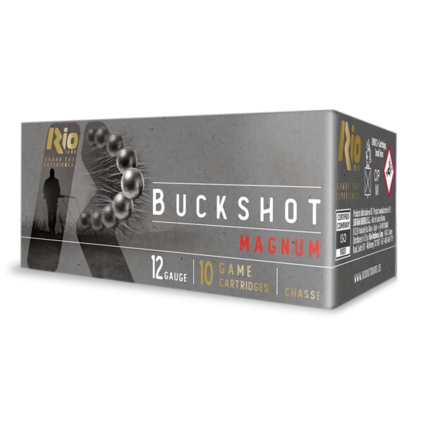 Rio Royal Buck 15P 3” Magnum Buck Shotshells 12ga 3″ 15plts 1200 fps #00 10/ct
