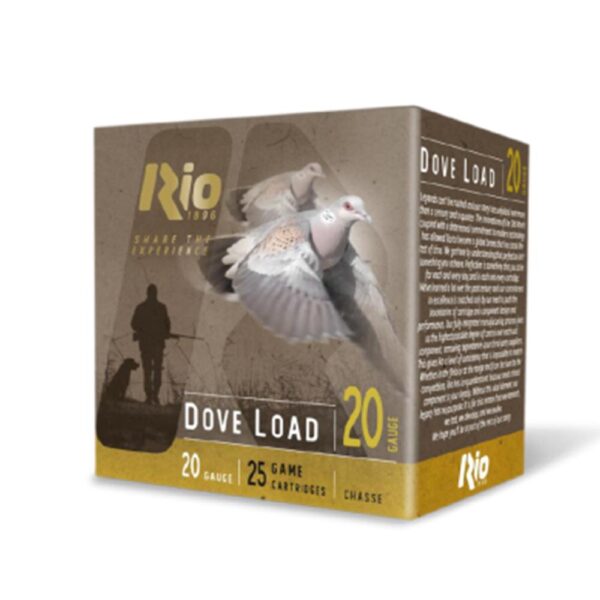Rio Dove Load Shotshells 20 ga 2.75″ 7/8oz #7.5 1250 fps 25/ct