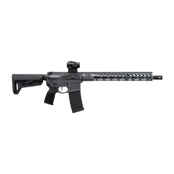 Sig Sauer M400 Forge Concrete Gray Rifle 5.56 NATO 30rd Magazine 16″ Barrel ROMEO-MSR GEN II Adjustable Stock M-LOK Handguard