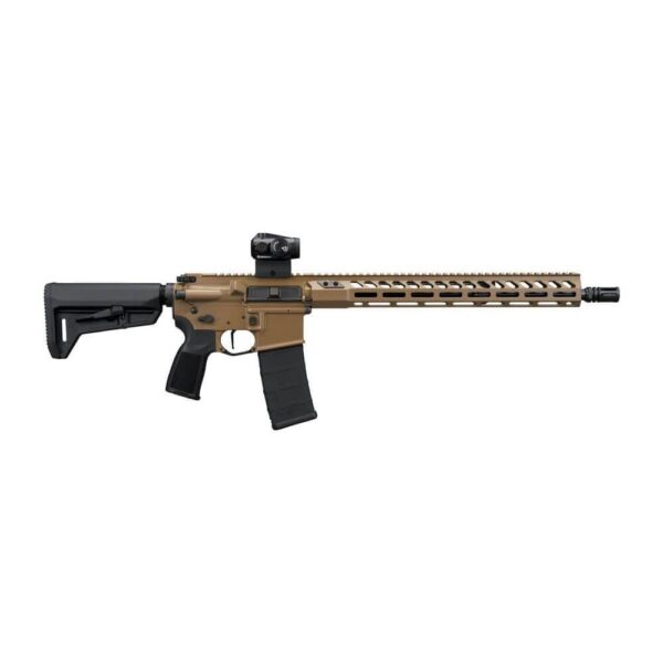 Sig Sauer M400 Forge FDE Rifle 5.56 NATO 30rd Magazine 16″ Barrel ROMEO-MSR GEN II Adjustable Stock M-LOK Handguard