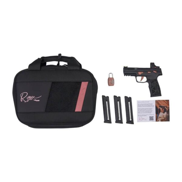 Sig Sauer P322 Rose Romeo RS Handgun .22 LR 10rd Magazines (3) 4″ Barrel Black with Rose Savior Gun Bag
