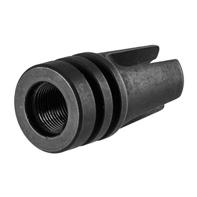 XM16E1 3 PRONG 22 CALIBER FLASH HIDER, 1/2”-28, STEEL, BLACK