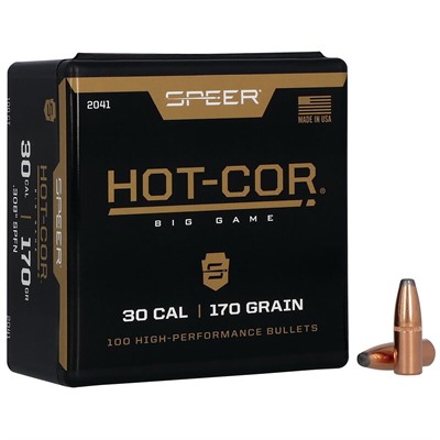 30 CALIBER (0.308”) 170GR SOFT POINT FLAT NOSE 100/BOX