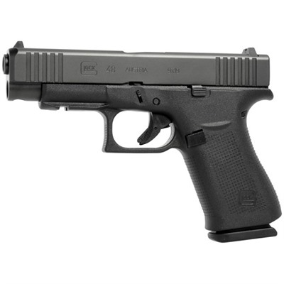 48 9MM LUGER 4”BBL (2)15RD MAGS W/FRONT RAILS BLACK AT